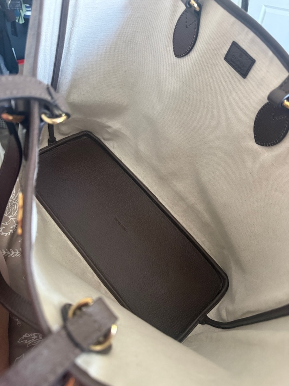 Gucci Brown and Cream Tote Bag - Picture 8 of 15